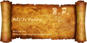 Méh Petra névjegykártya