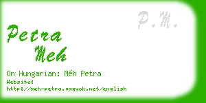 petra meh business card