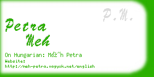 petra meh business card